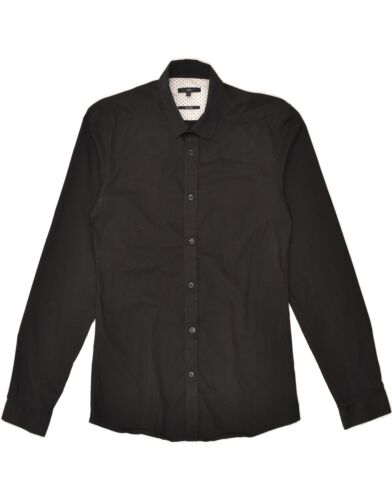 JULES Mens Extra Slim Fit Shirt Small Black Cotto… - image 1