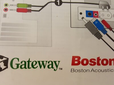 4-Page Set-Up Brochure GATEWAY, Boston Acoustics Subwoofer/Satellites 2001