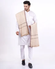 Men's Large Paisley Design Art Shawl Pashmina Scarf Wrap Floral Reversible Throw