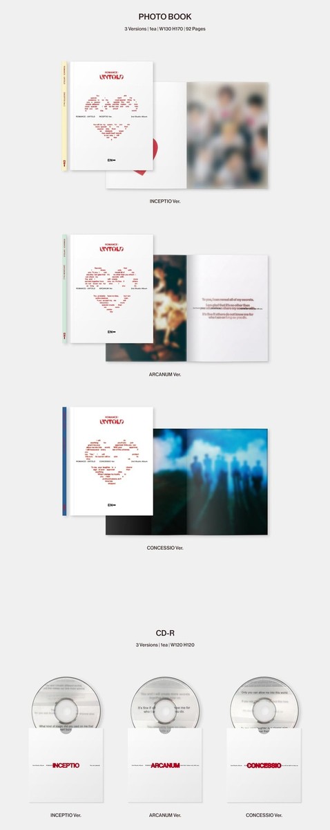 ROMANCE : UNTOLD INCEPTIO Ver. ENHYPEN ② ENHYPEN ROMANCE : UNTOLD 2nd Album with Tracking EN