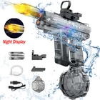 Electric Water Guns for Adults & Kids Uzi Water Squirt Gun Toys w/ Muzzle Flash
