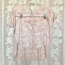Lucky Brand Pink Shirt and Shorts Pajama Set