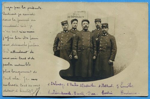CPA PHOTO: Soldats de l'état-major de la 36° Division d'Infanterie / 1907 - Photo 1/1