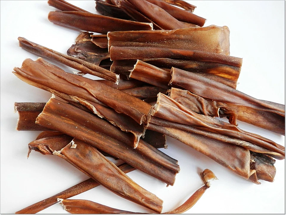 DRIEDDOGTREATS Dried Dog Treats 15cm ROE VENISON SKIN Deer Treats 100% NATURAL Long Lasting