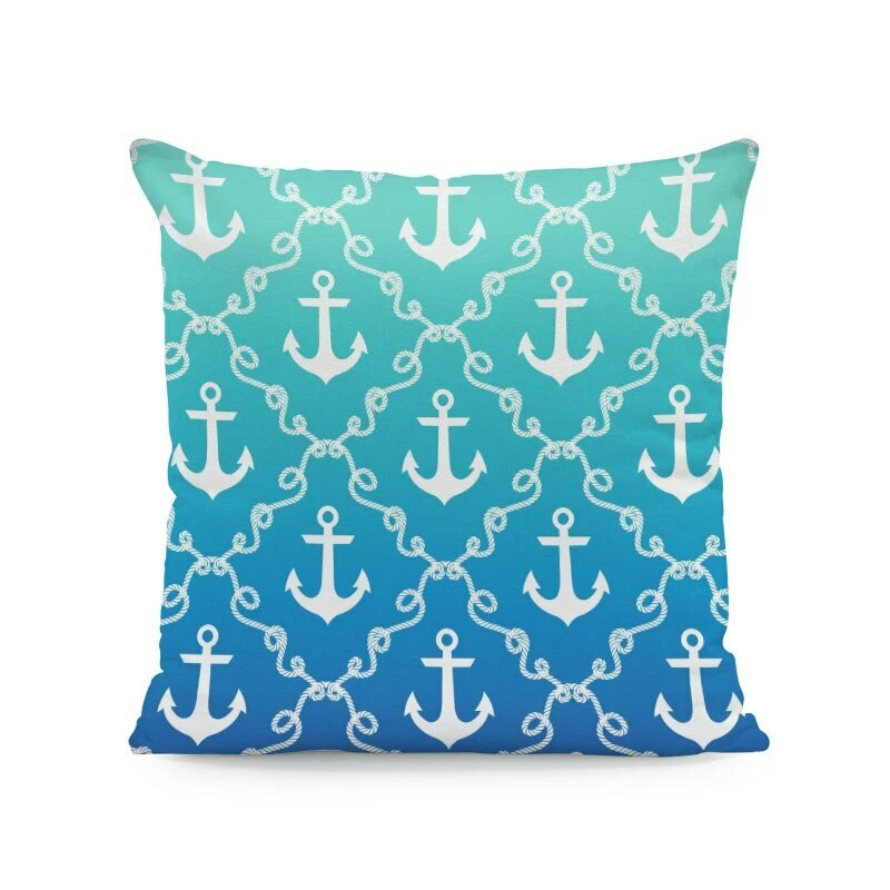 Blue fuzzy pillow sale