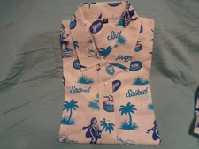 CAPTAIN MORGAN SPIKED SHORT SLEEVE FUN DRESS SHIRT - MEDIUM- NEW COOL