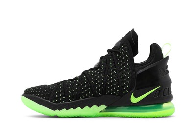 lime green and black lebrons