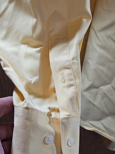Michigan Cutter & Buck Yellow Collared Button Up Long Sleeve Dress Shirt Men's L - Picture 4 of 7