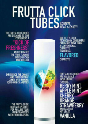 fruits cigarette FRUTTA CHERRY Fruit Capsule 100 Empty Cigarette Filter Tubes 1 box