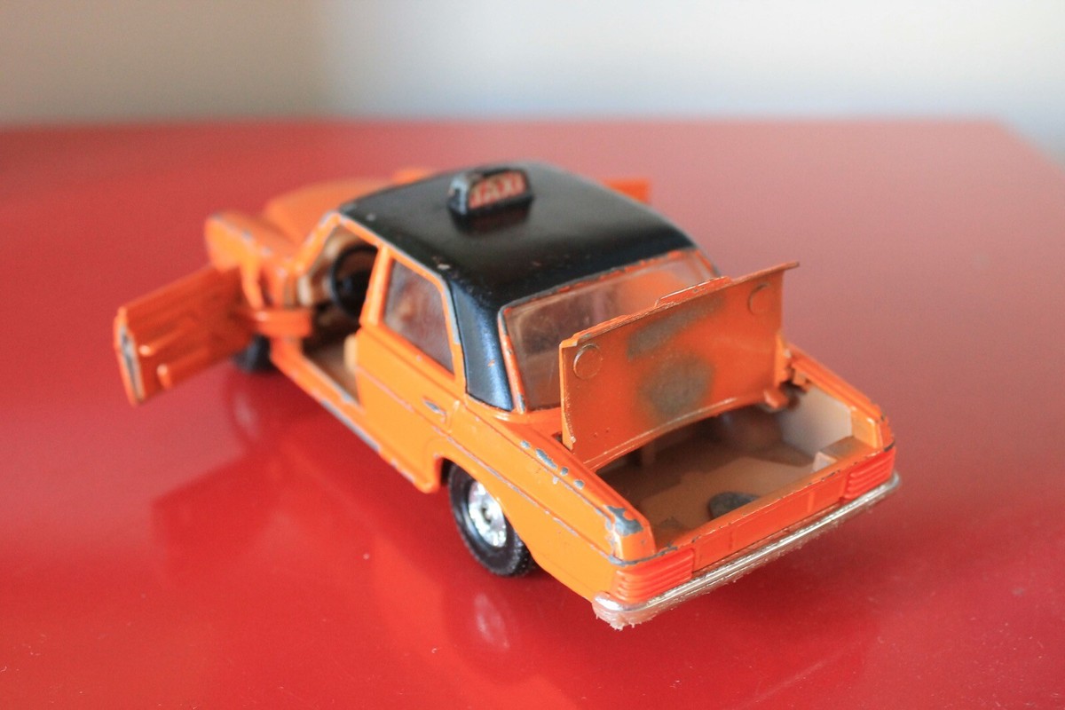 Corgi 5” MERCEDES-BENZ 240D Orange TAXI Diecast CAR Toy