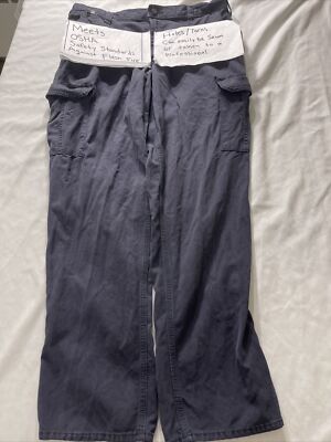 Carhartt Flame Resistant 344-20 size 34x30 Navy Blue Cargo work Pants Fair J226