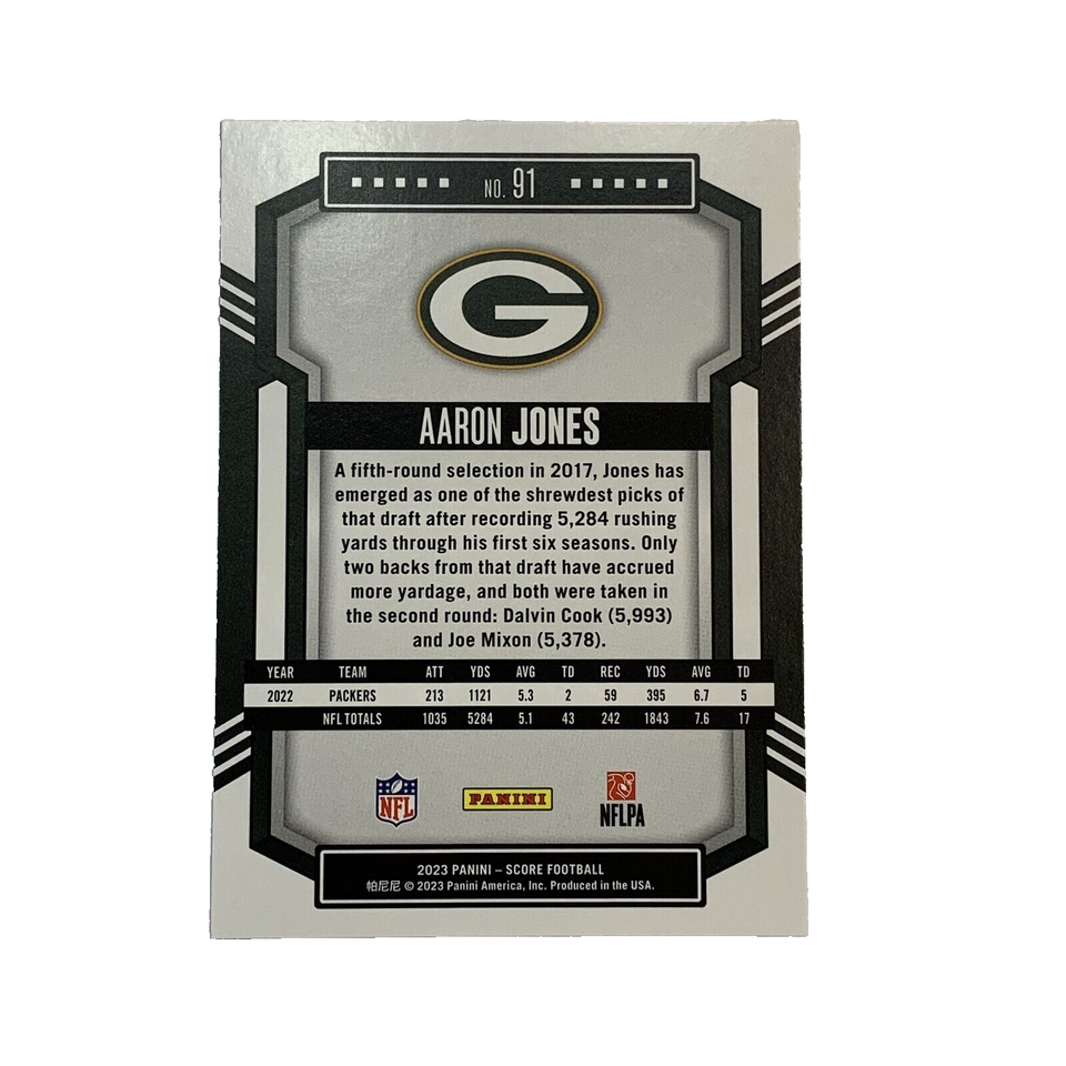 2023 Score Football Card 91 Aaron Jones Green Bay Packers eBay