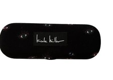 Nicole Miller Eye Glasses Case Black Eye Print