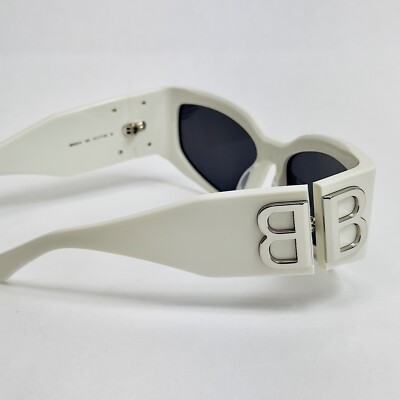BALENCIAGA BOSSY Cat 0321 White Fashion Geometric Unisex Sunglass