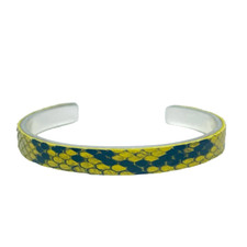 Rustic Cuff Python Print Bangle Bracelet Yell...
