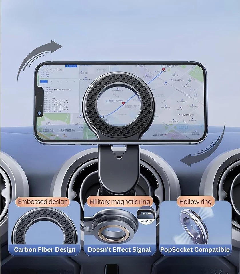 MagSafe Car Mount 20 Super Magnets Magnetic Phone Holder For Car For iPhone - Image 4 of 4