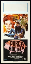 PORCA SOCIETA' Saverio Marconi MIRELLA DANGELO, LUIGI RUSSO, LOCANDINA POSTER