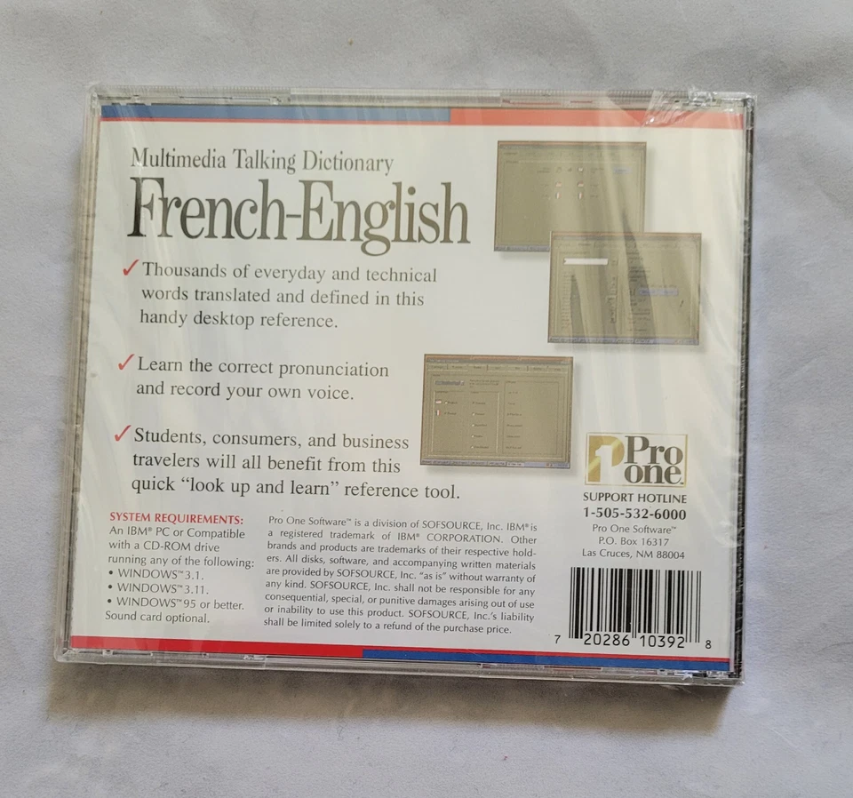 French-English English-French Multimedia Talking Dictionary Pro One PC CD-ROM - Image 2 of 2