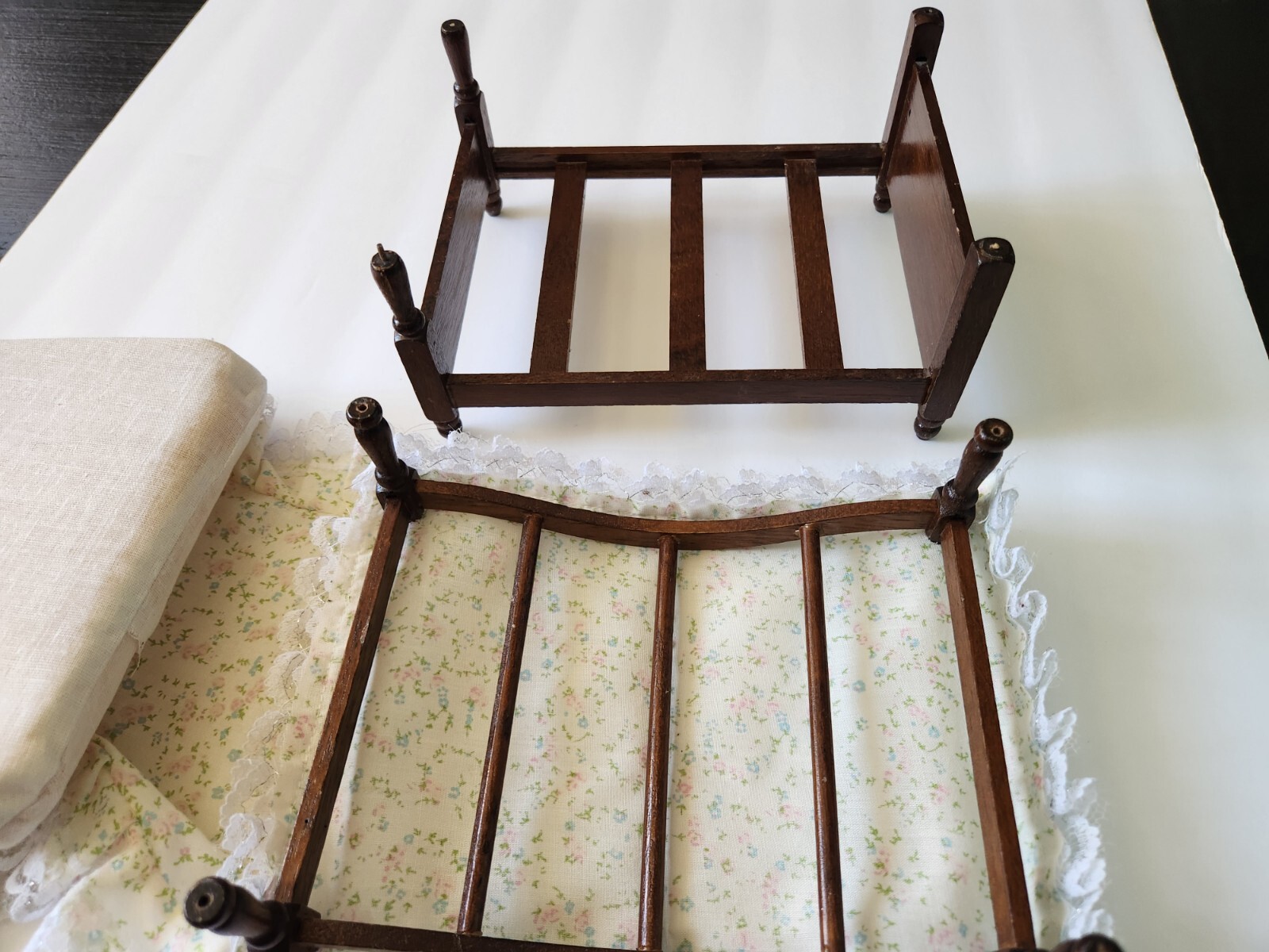 Vintage Doll House Canopy Wood Bed eBay