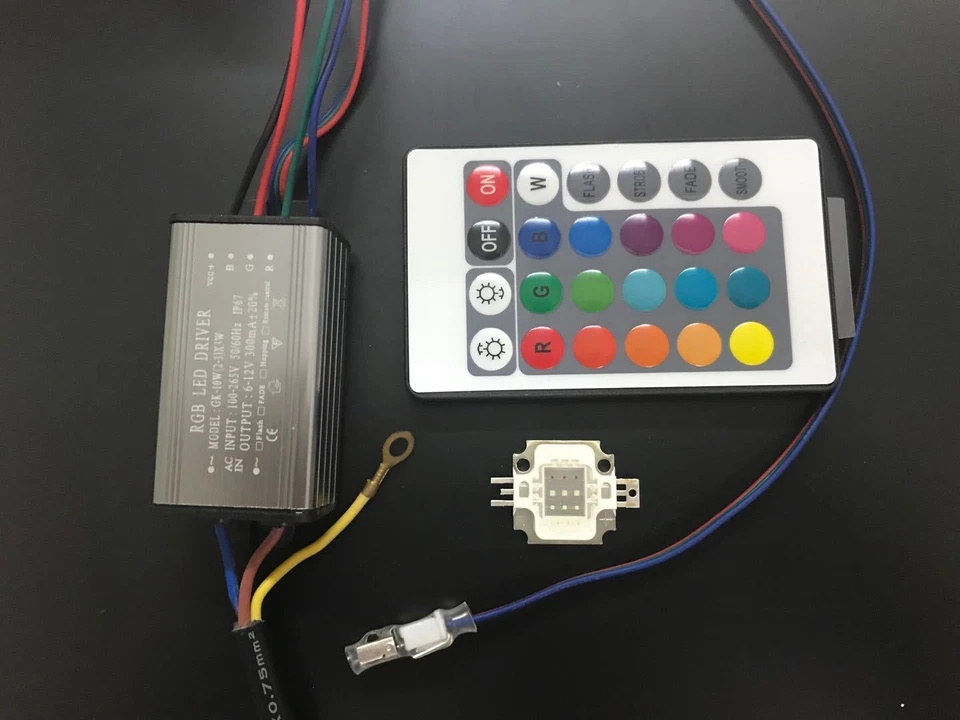 RGB led chip 10W/20W/30W/50W/100W RGB driver 24Key Remote for floodlight bulbs - Image 2 of 4
