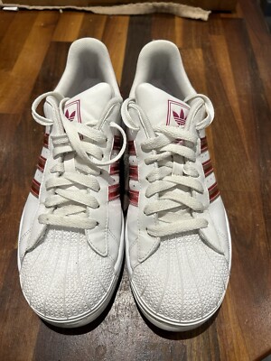 Adidas Originals Superstar White Holographic Pink, Size UK