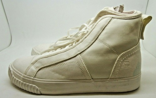 NEW G STAR RAW MENS HI TOP MILK WHITE 