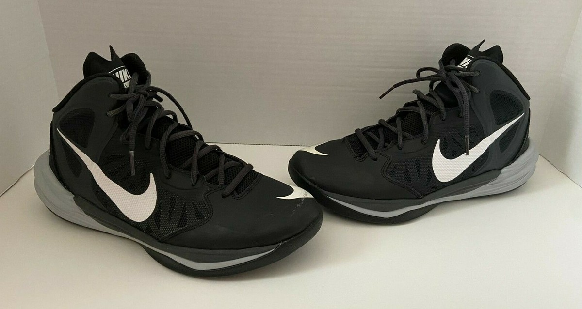 Men\'s Nike Prime Hype DF Black & White Basketball Shoes Size 8.5 683705-002 Nike Mens Prime Hype DF 683705-002 Black Basketball Shoes  main image 2