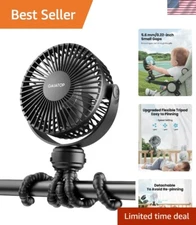 Compact and Safe 3-Speed Clip-On Fan for Strollers & Cribs – Modern Design