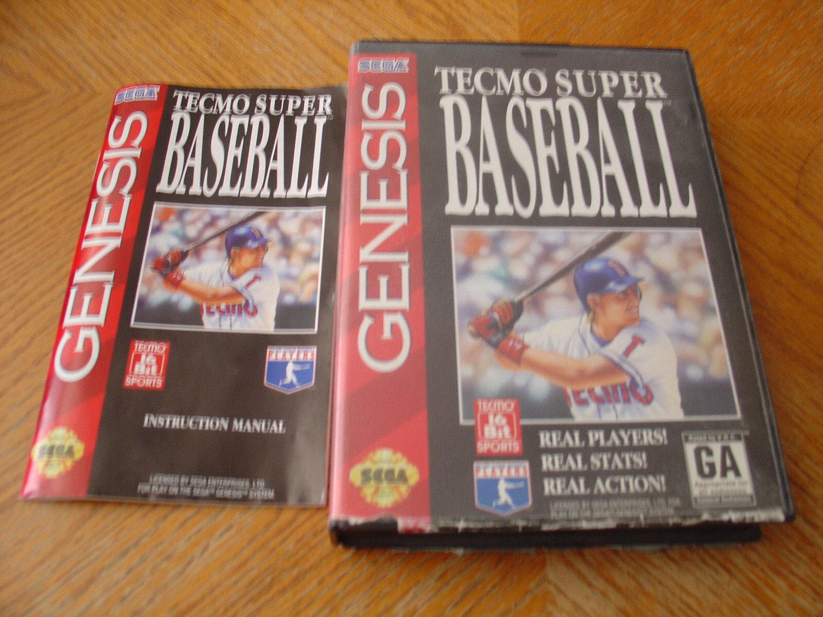 Tecmo Super Baseball (Sega Genesis, 1994) Case & Manual ONLY NO GAME