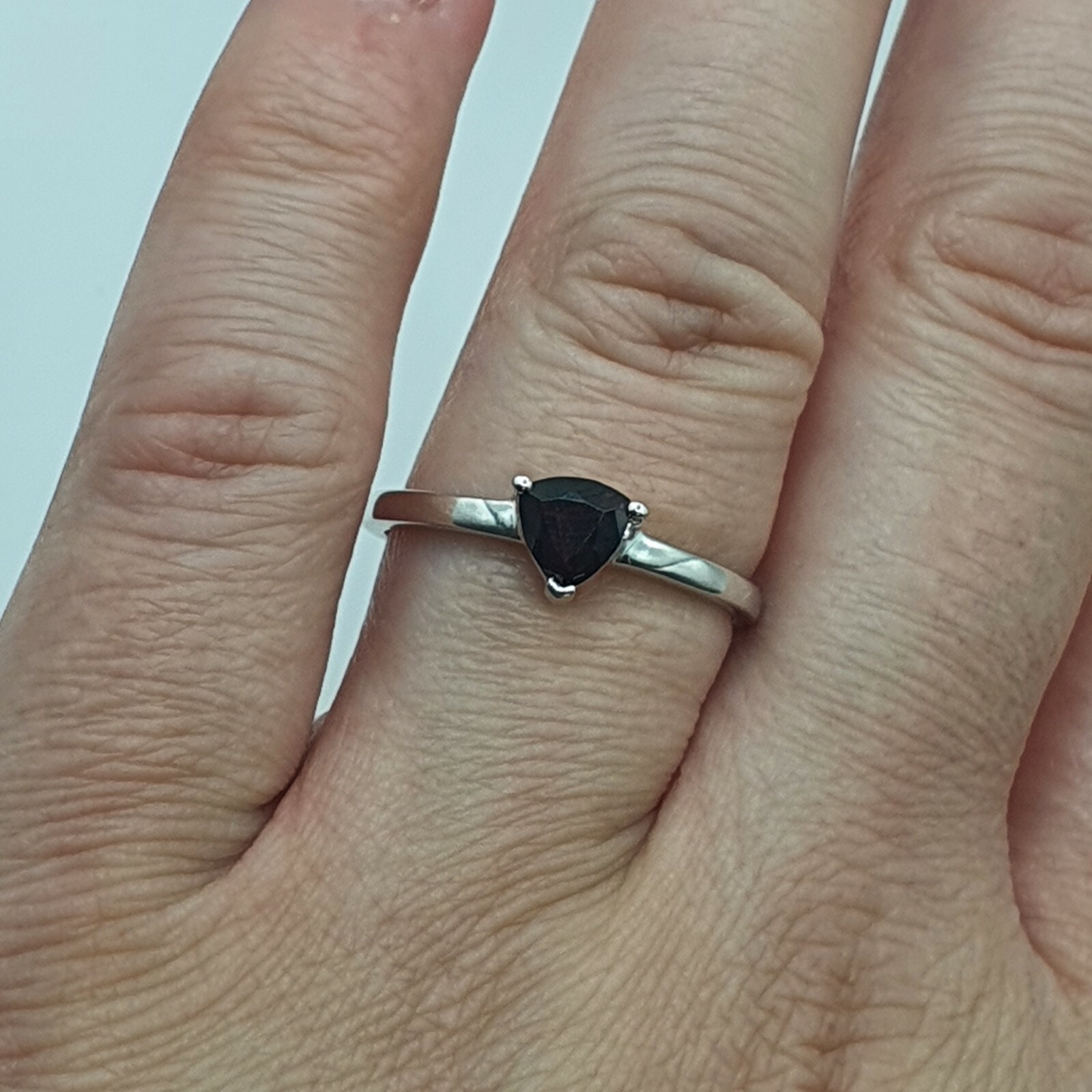 Photo 2 of Sterling Silver Gemstone Ring Size T To U, R246