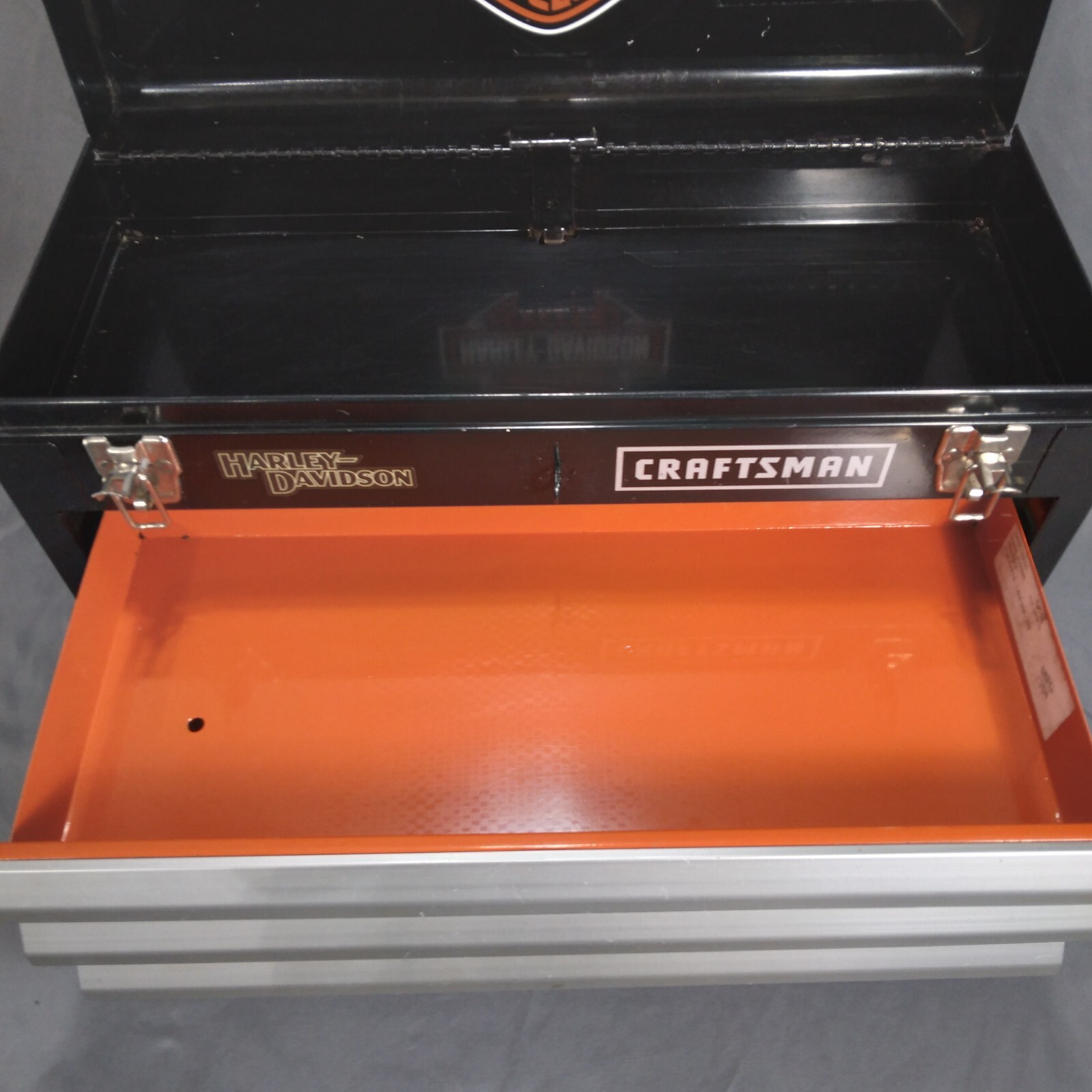 CRAFTSMAN HARLEYDAVIDSON TOOL BOX Black / Orange 20"L x 12"T x 9"D