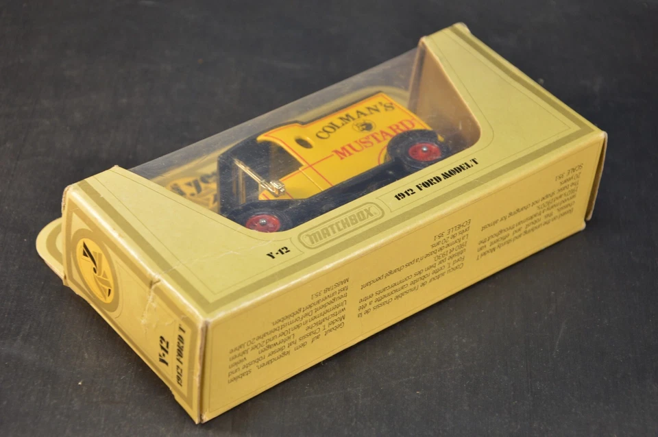 MATCHBOX MODELS OF YESTERYEAR 1912 FORD MODEL T Y-12 SCALA 1/35 COLMAN'S MUSTARD - Immagine 4 di 4