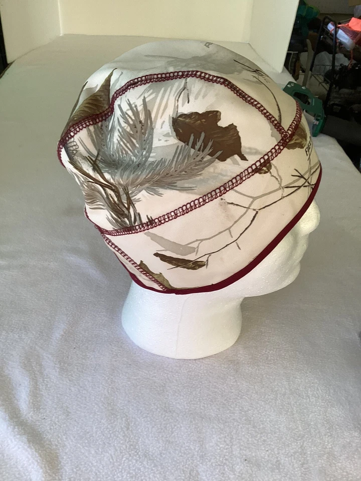 Women's Hunting Beanie Cap Hat  White &Red Hole For Hair See Photos - Image 3 of 4