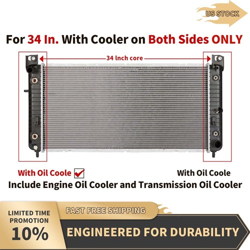 2370 Radiator For Chevy GMC Silverado 1500 2500 Sierra Yukon H2 4.3 4.8 5.3 6.0
