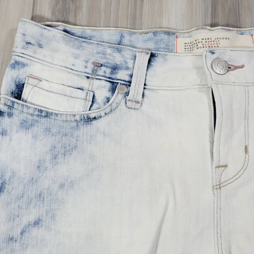 Pantalones Cortos Marc By Marc Jacobs Para Mujer 25 Denim Lavado Ligero Slouchy Margarita Nuevos Foto 3 de 4