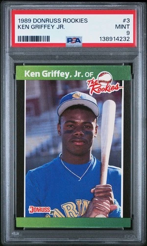1989 Donruss Rookies #3 Ken Griffey Jr. PSA 9 MINT.! Well Centered!