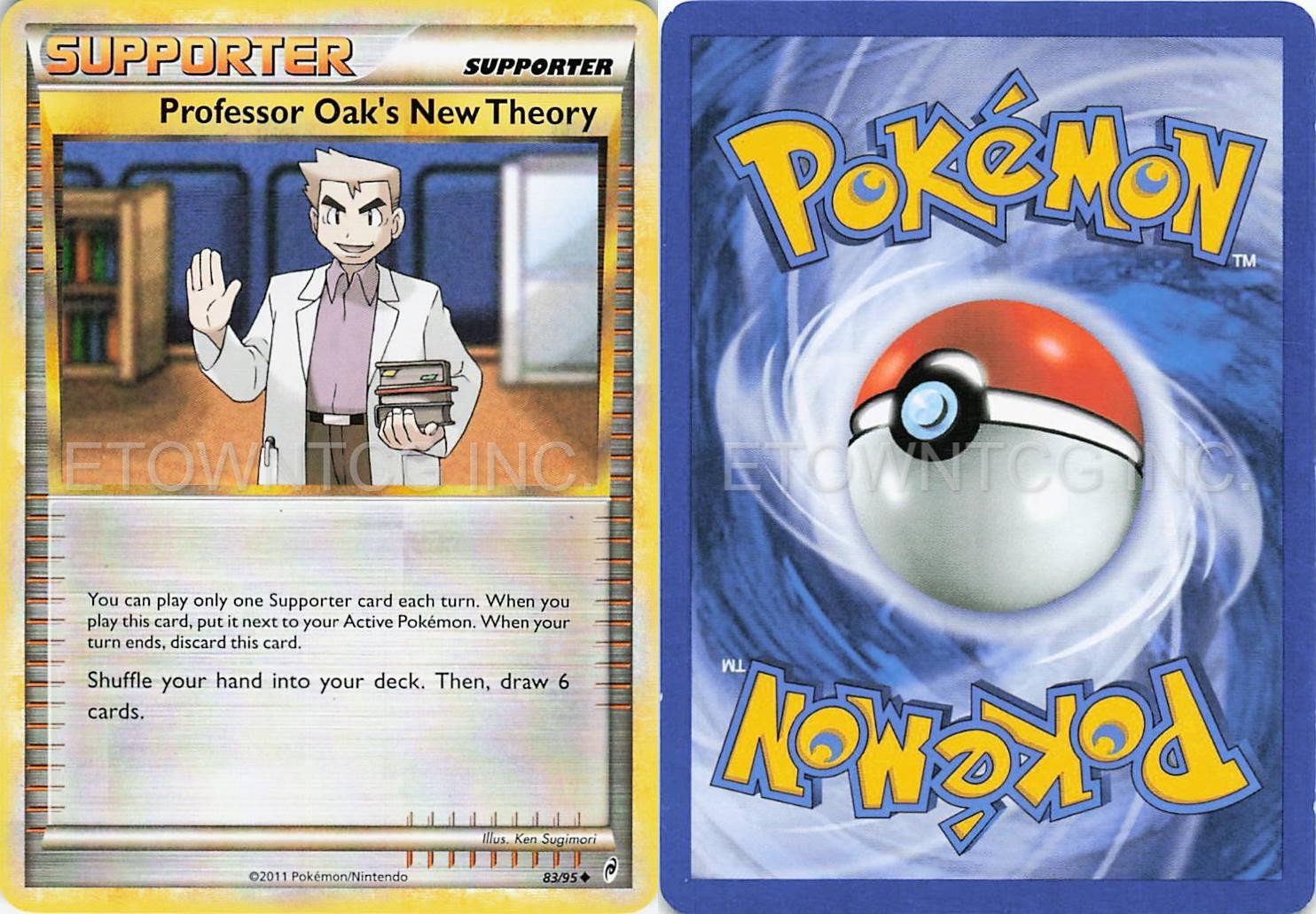 PROFESSOR OAK'S NEW THEORY 83/95 UNCOMMON CALL OF LEGENDS POKEMON LIGHTLY PLAYED