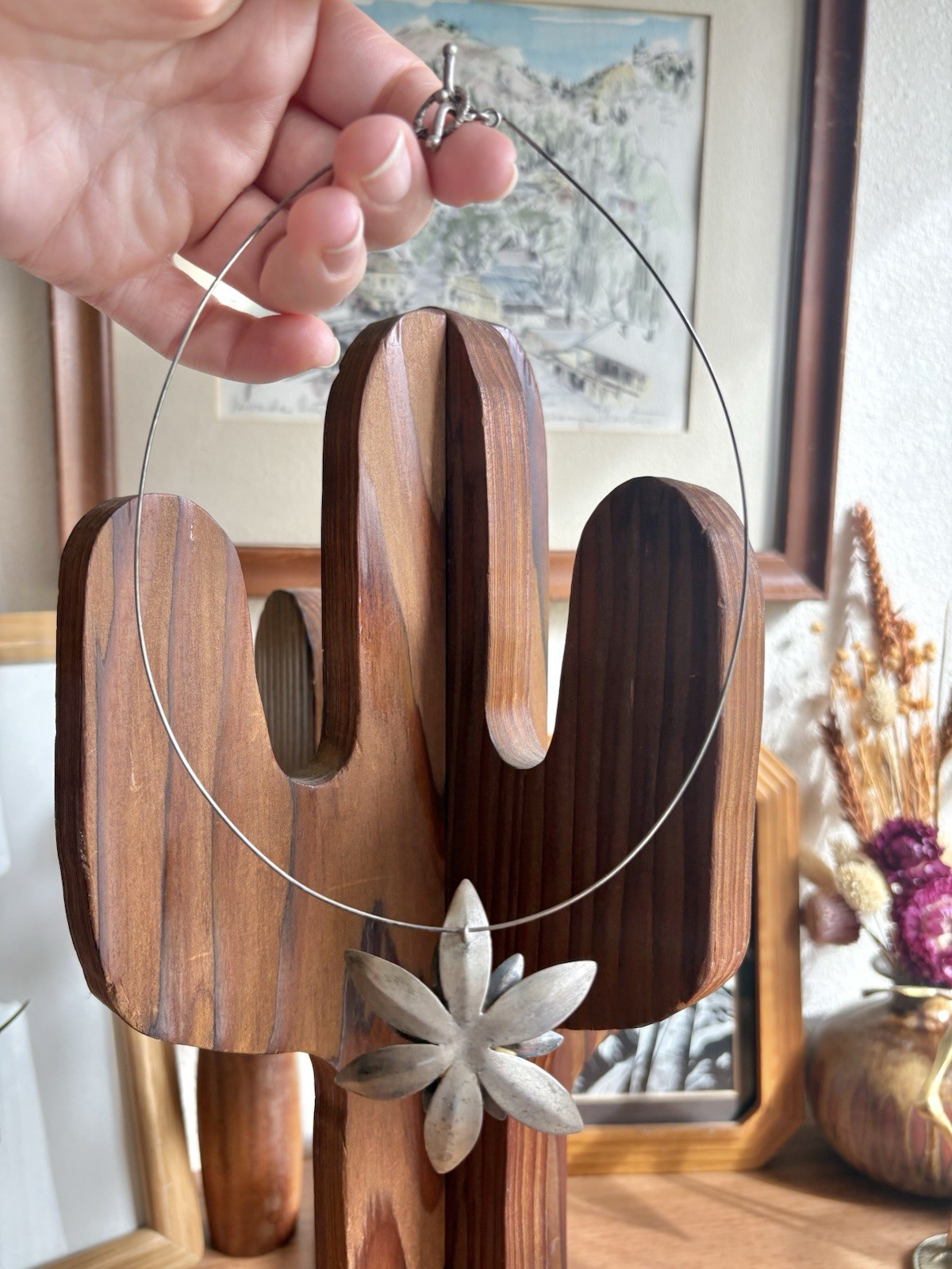 Sterling? (READ) Large Flower Statement Necklace … - image 4