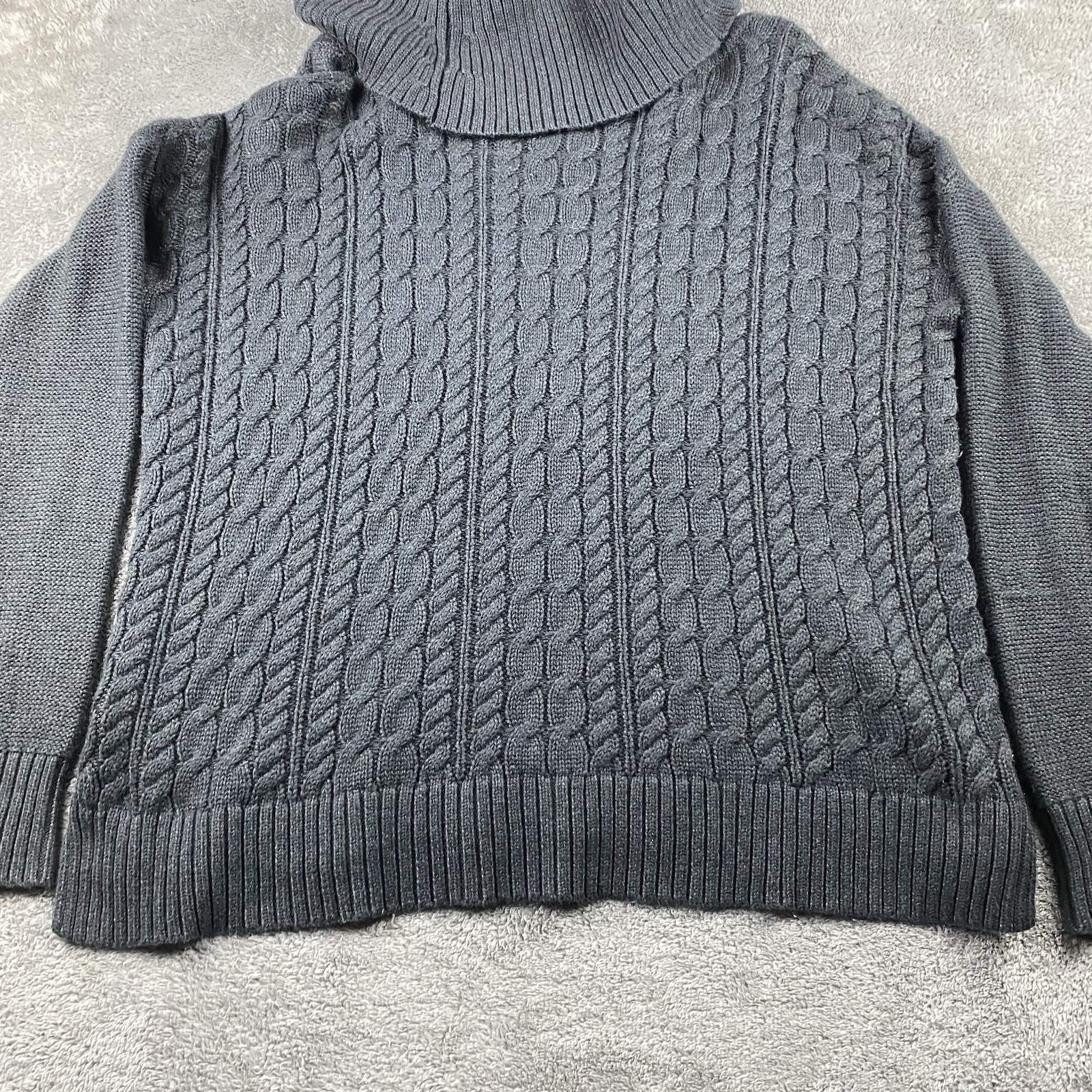 American Eagle Cable Knit Cowl Neck Split He Swea… - image 12