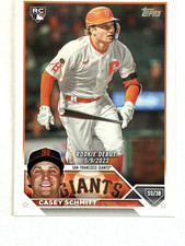 2023 Topps Update Casey Schmitt Rookie Debut Card #US198. rookie card picture