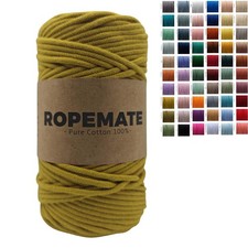 100 Cotton Macrame Cord, 3mmx110Yards Soft Braided Cotton String with Core f...