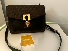 Michael Kors Small Brown/Black Logo Crossbody...
