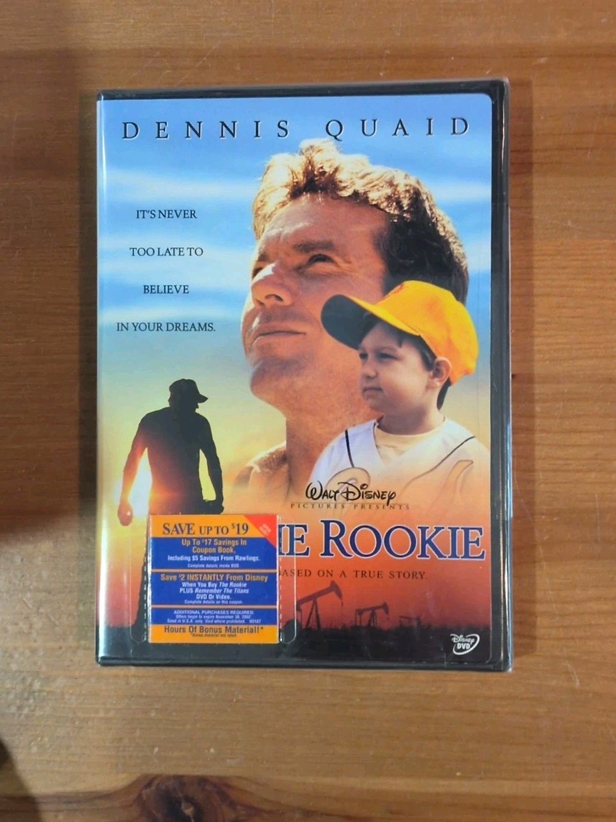 The Rookie DVD 2002 Disney Baseball Movie Jim Morris Full Frame