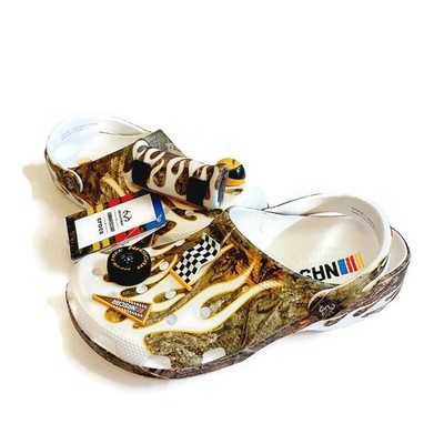 CROCS Mens Size 7 Womens 9 Nascar x Realtree Slip On Classic Clogs Shoes Camo Crocs x Nascar Realtree Classic Clog Mens Sz 10 Jibbitz NEW  main image 3