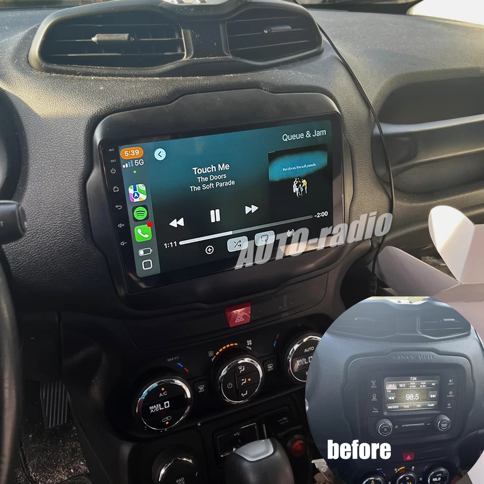 For 2015-2020 Jeep Renegade Apple Carplay Android13 Car Stereo Radio GPS Navi FM Foto 2 de 4