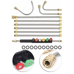 Nettoyage de gouttière rendu facile 4000 PSI Kit de baguettes télescopiques pour lave-pression