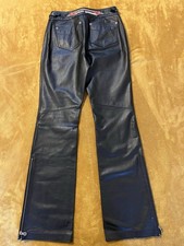 Vintage Harley Davidson Black Leather Pants Womens Rn 103819