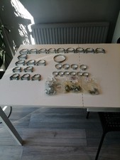 Wholesale Job Lot Of New Exhaust Brackets And Worm Drive Hose Clips. 50 In Total