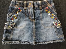 Gymboree Denim Blue Jean Flower Skirt Size 5T Skort-