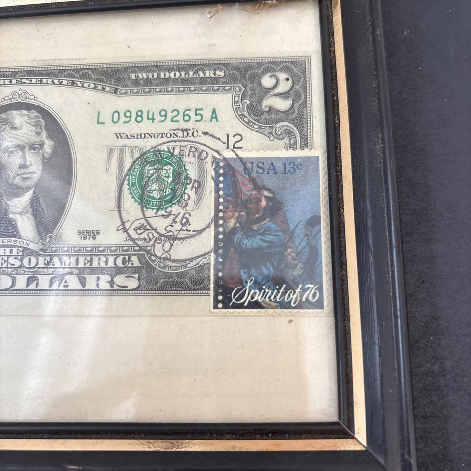 1976 $2 Two Dollar Bill - Stamped 4/13/1976 PCGS 63 PPQ FDOI 2 Consecutive SN V3 - Image 4 of 4